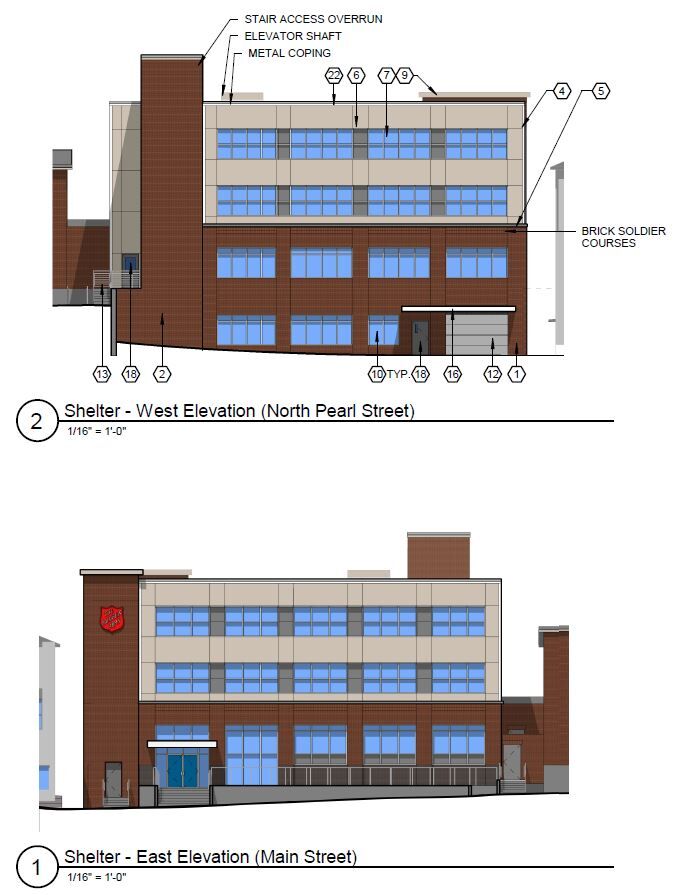 Salvation Army revised shelter elevations